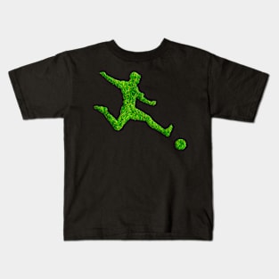 Men soccer player grass Kids T-Shirt